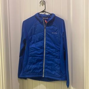 Columbia royal blue light weight jacket. Size Medium.